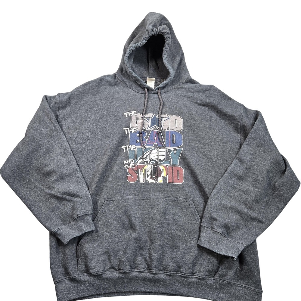 NFL Football Hoodie Sweatshirt Mens XL Gray Gildan NFC East Rivals Graphic